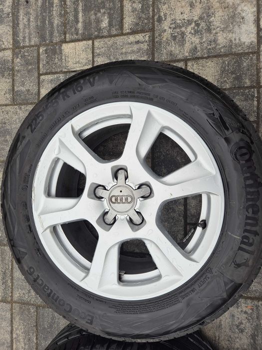 Alufelgi Audi r16 5x112 z oponami continental
