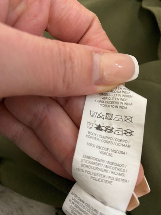 Haftowana oliwkowa koszula Primark 42 XL