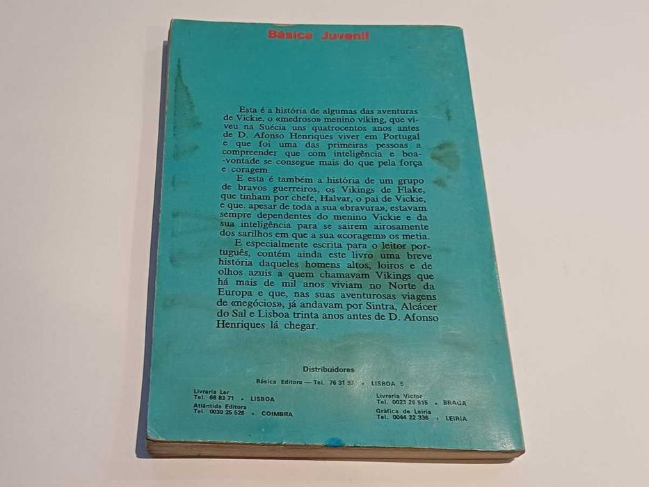Livro juvenil "Vickie o Viking", Runer Jonsson, Básica Editora, 1975