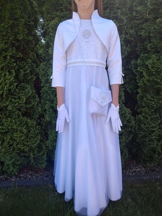 Sukienka komunijna + bolerko 140 Komunia Alba