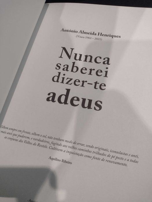 Nunca saberei dizer-te adeus - António Almeida Henriques