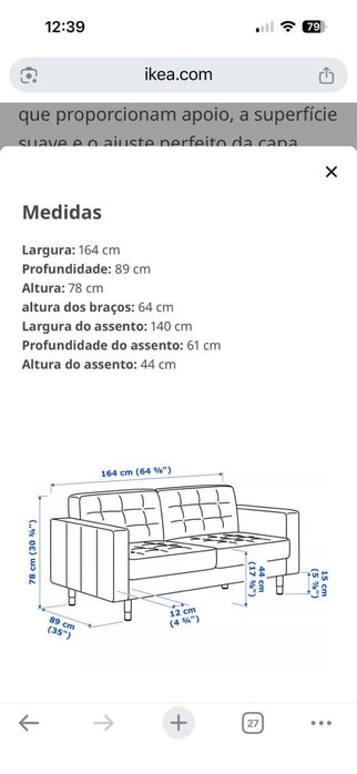 Sofa Ikea 2 lugares
