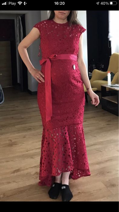 Sukienka ciążowa elegancka na wesele koronka