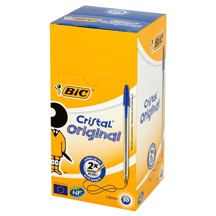 Długopis Cristal Original niebieski display 50 sztuk