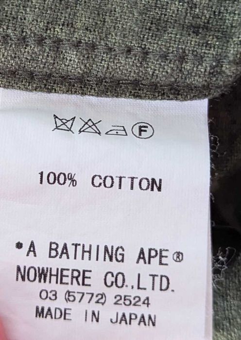 A Bathing Ape Bape Camo Open Collar Shirt made in Japan