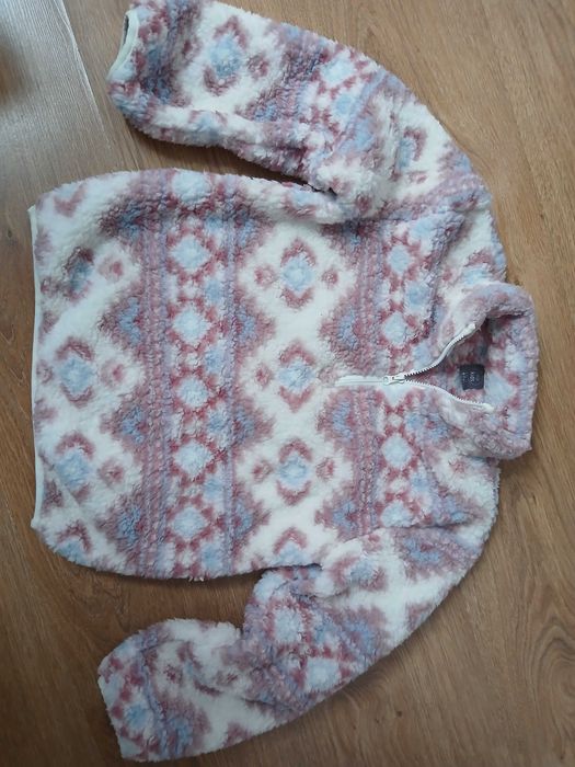 Ciepły zimowy sweter bluza polar 122 cm