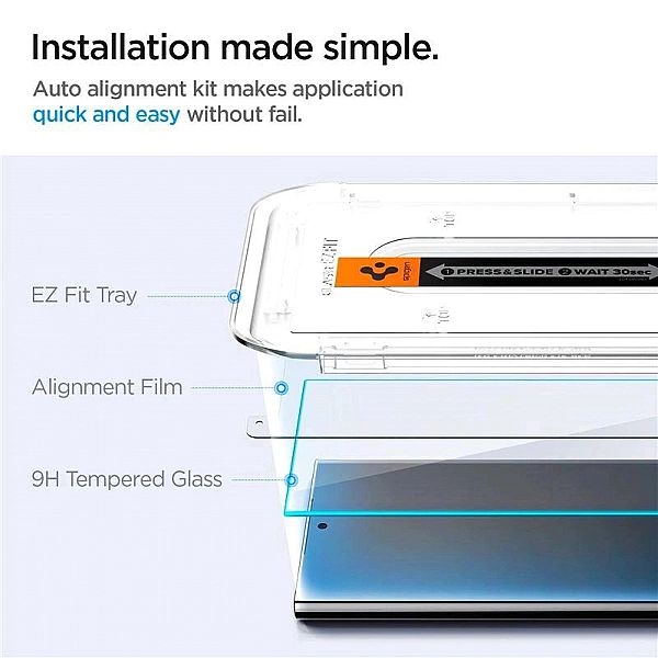 Szkło hartowane Spigen Glas.tR EZ Fit na Samsung Galaxy S24 Ultra - 2