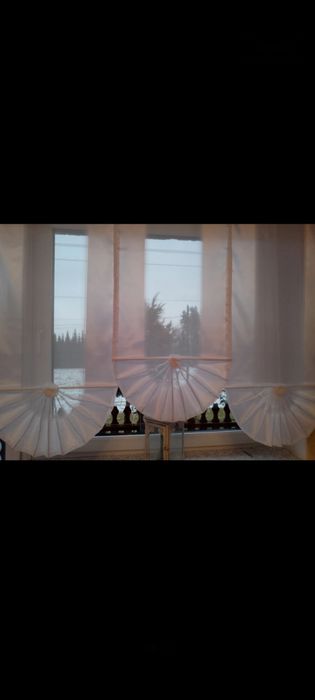 Firanki panele białe kpl balkon