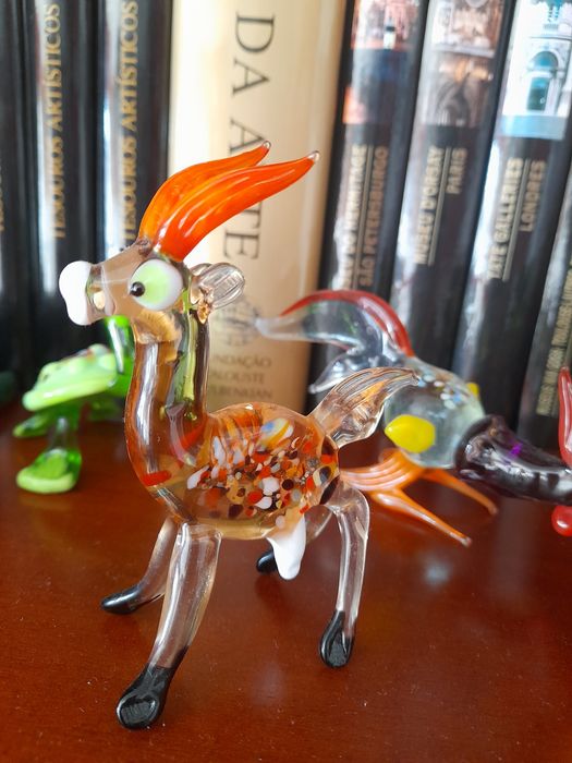 Animais em vidro soprado