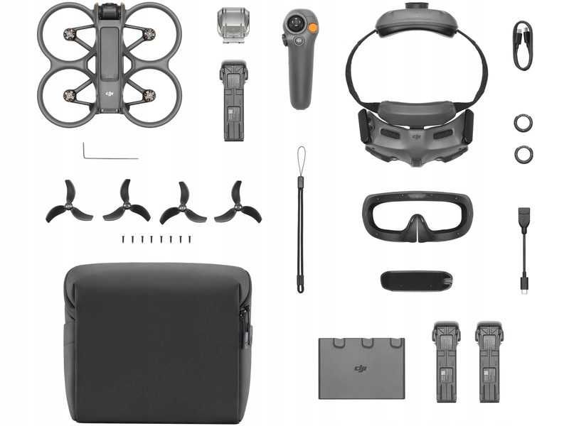 DJI Avata 2 Fly More Combo Dron 4K RC Motion 3 Goggles 3 3x Baterie