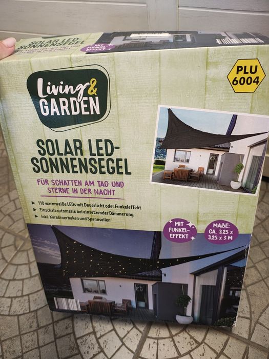 Żagiel solarny na taras