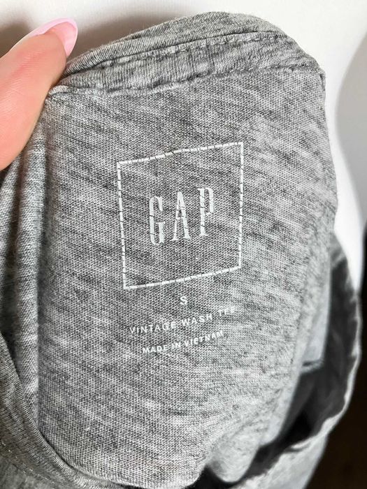 Damski szary tshirt bawełniany Gap koszulka S basic