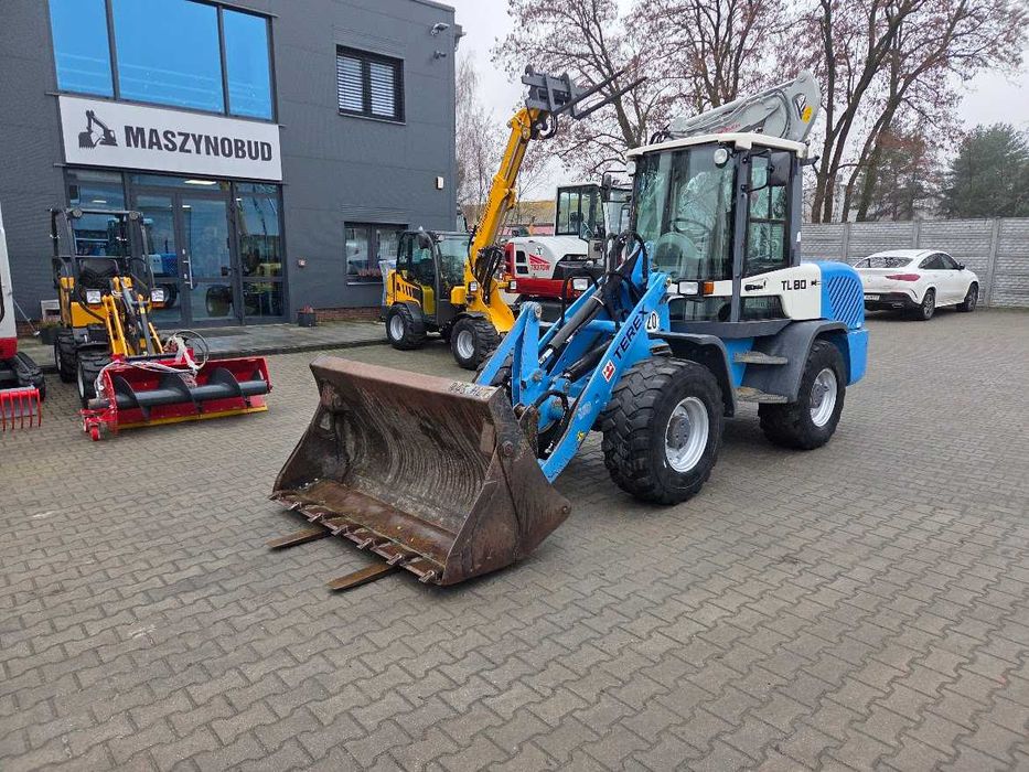 Ładowarka Kołowa TEREX TL80 - 2011r - Łyżka krokodyl + widły