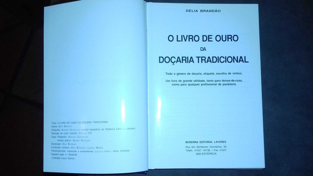 Livro de ouro da Doçaria Tradicional -Délia Brandão