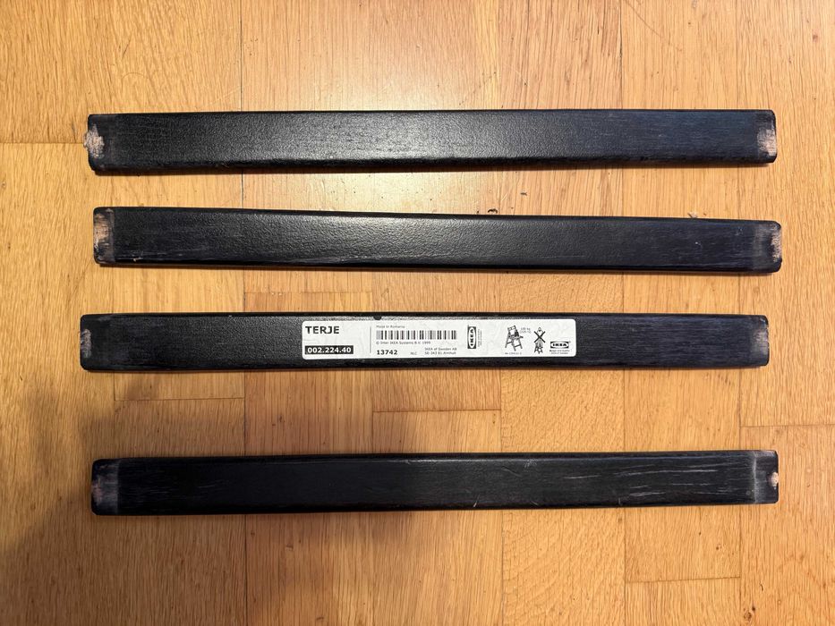 Szczebelki krzesła IKEA TERJE + wałek + 2 wsporniki siedziska (L+P)