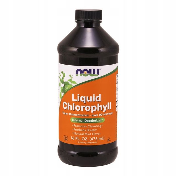 chlorofil płynny now foods 473ml mint detoks oczyszczanie trawienie