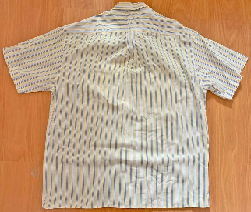 Camisa de Homem Riscas Azul e Amarelo, como Nova