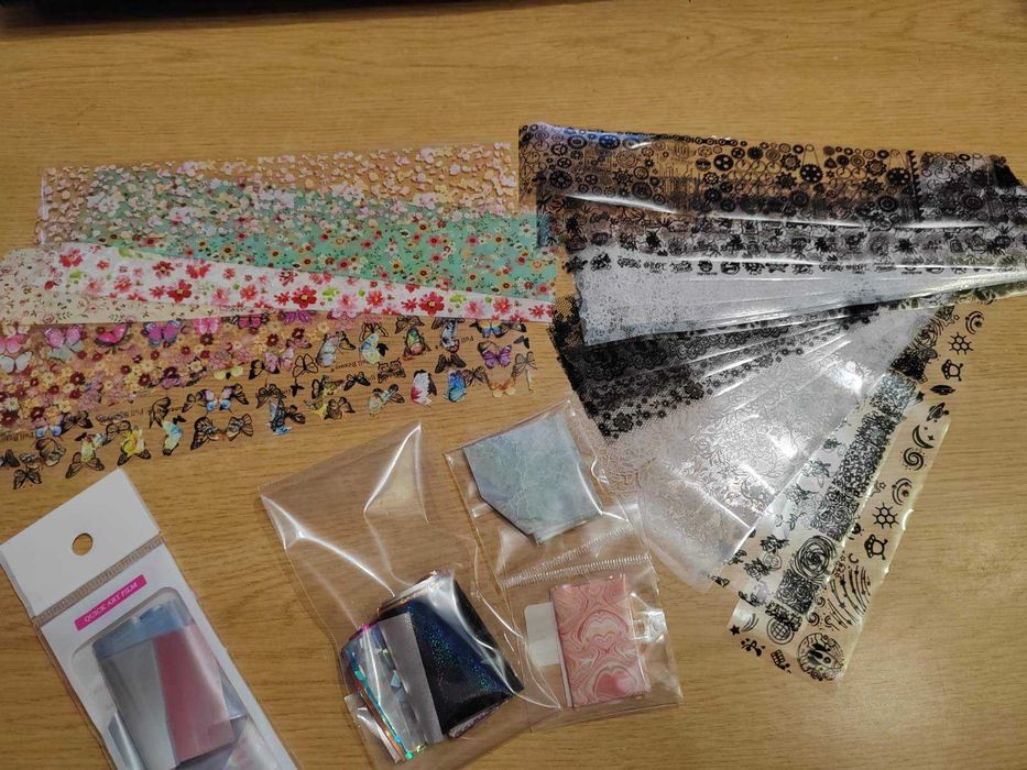 Фольга переводная для ногтей, наклейки для ногтей