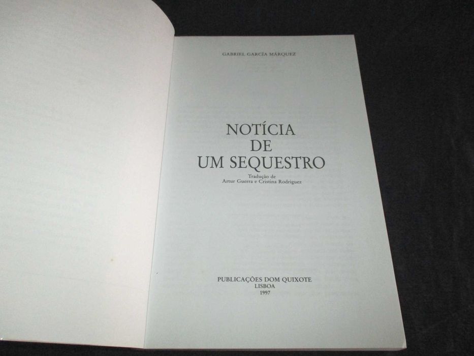 Livro Notícia de um sequestro Gabriel García Márquez