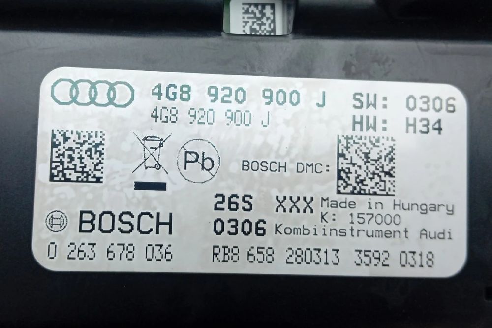 Quadrante / painel de instrumentos AUDI A6 Avant (4G5, 4GD, C7)
