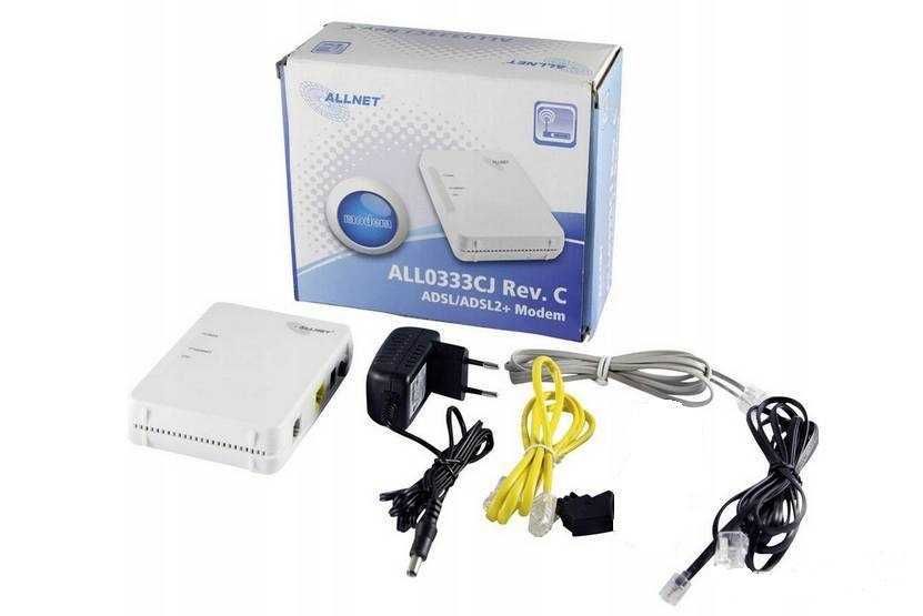 Modem ADSL do internetu Allnet ALL0333CJ internet ruter