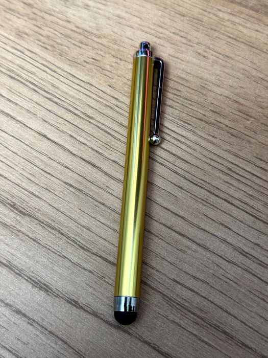 Wskaźnik rysik do ekranów dotykowych smartfonów tabletów piórko złoty