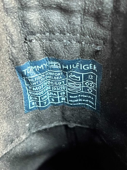 botki damskie skórzane tommy hilfiger comfort chelsea 41