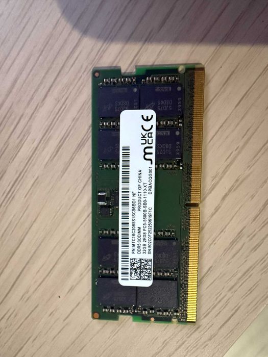 Pamięć RAM Sodimm Micron 32GB DDR5 5600 GW