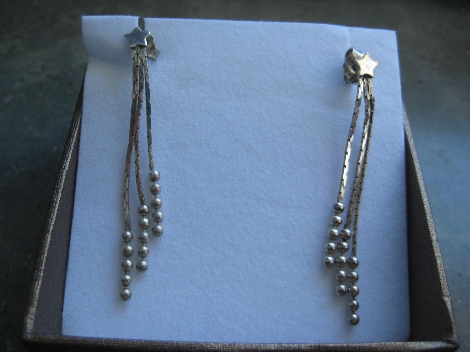 Brincos em prata contrastada pendentes(NOVOS)