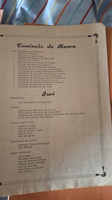Programas concurso hipico Lisboa anos 30 hipismo equitação