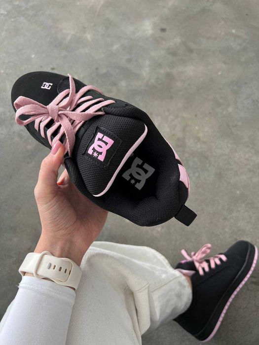 Женские кроссовки DC Shoes Court Graffik "Black Pink" Размеры 36-41