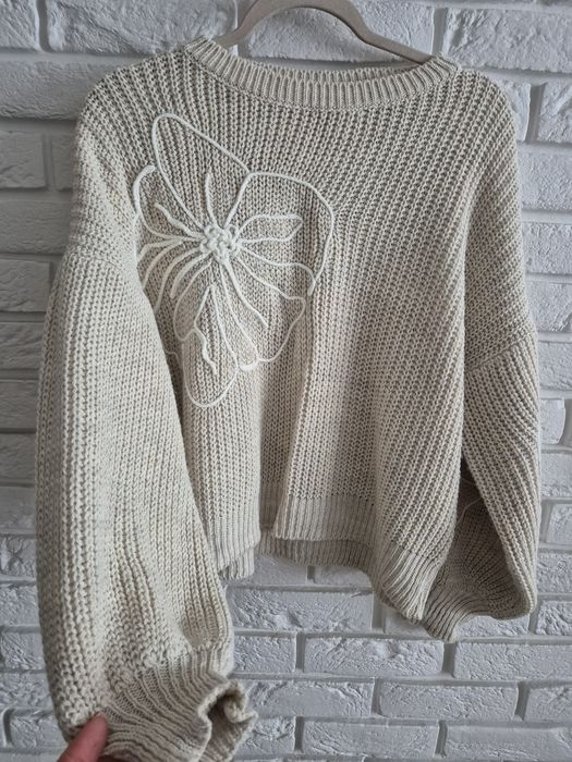 Piękny gruby sweter uni sm