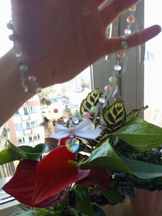 Naszyjnik z serduszkiem Swarovskiego handmade