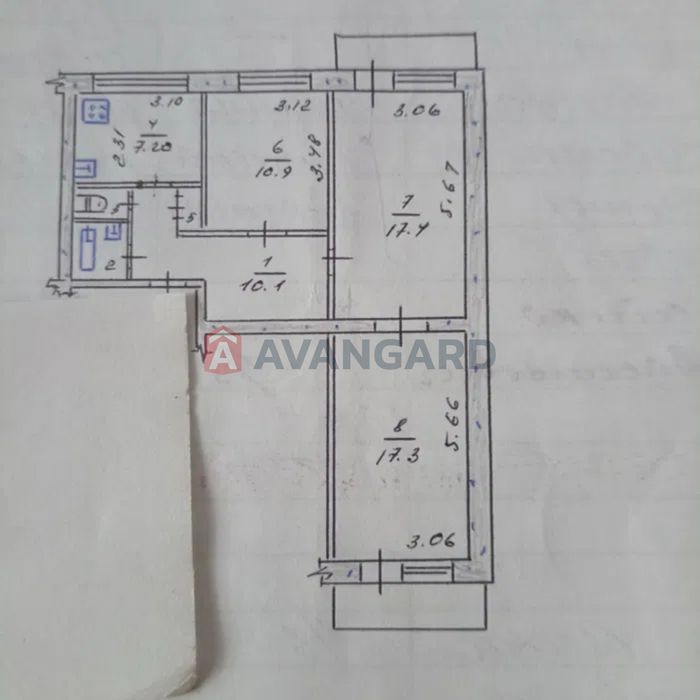 Продаж 3кімнатної квартири. Хортицький