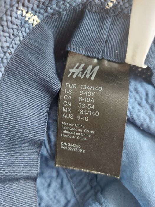 Kapelusz granatowy w palmy H&M 134/140