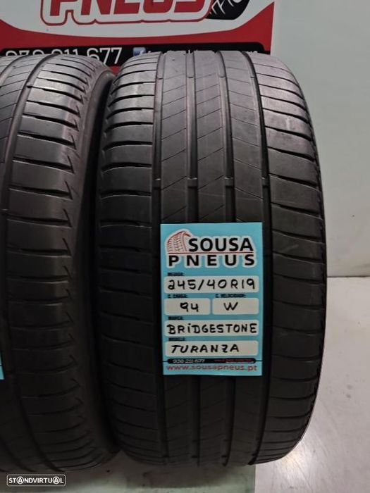 2 pneus semi novos 245-40r19 bridgestone - oferta dos portes