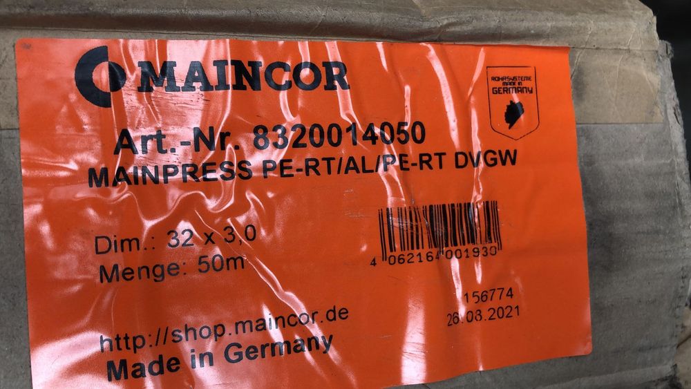 Rura do ogrzewania podłogowego MAINCOR PEX PE-RT/EVOH/PE-RT 16x2mm ...