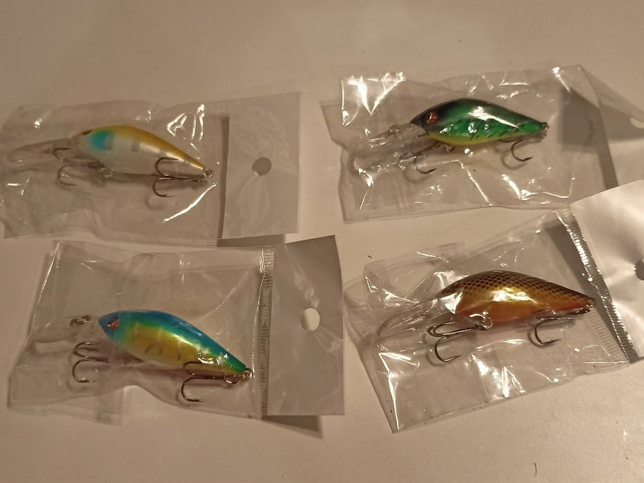 4 woblery 8,5cm 8,5g pływające okoń pstrąg kleń