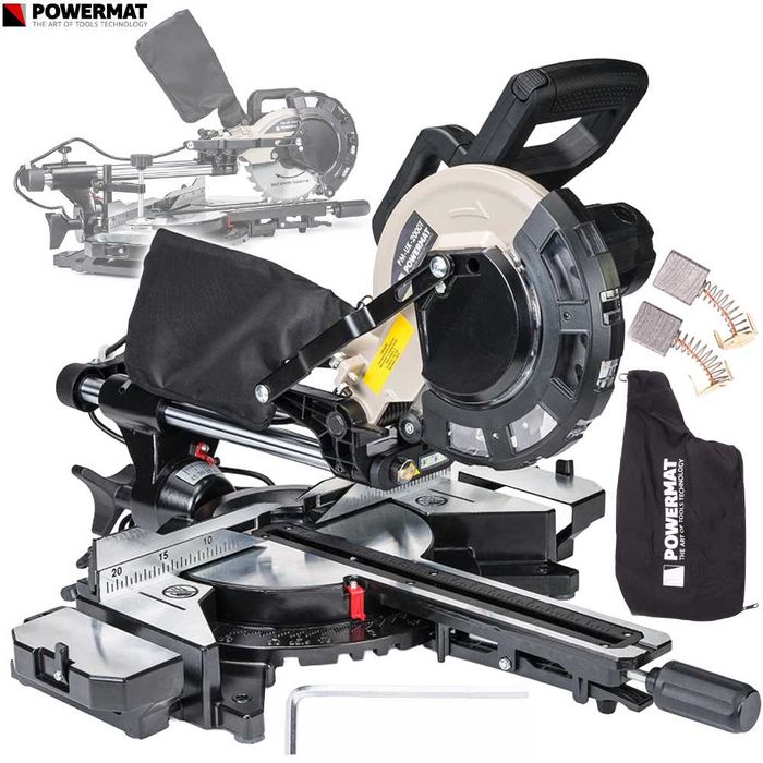 POWERMAT Piła Ukośna Ukośnica Do Drewna 2000W Pilarka Laser PM0687