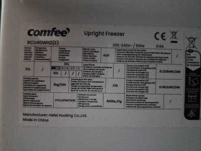 Міні морозильна камера Comfee 31 л RCU40WH2(E)