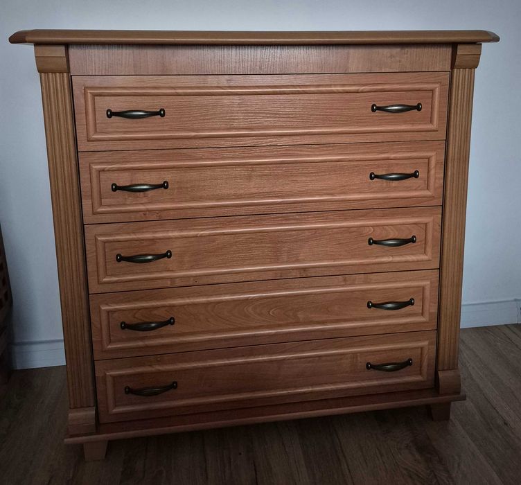 REZERWACJA.ODDAM zestaw mebli: szafa, komoda, witryna