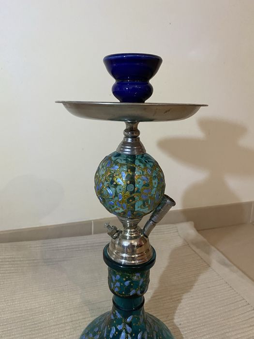 Shisha/Narguile em vidro pintado à mão - Tunísia