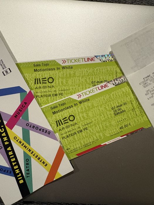 Bilhetes Motionless In White