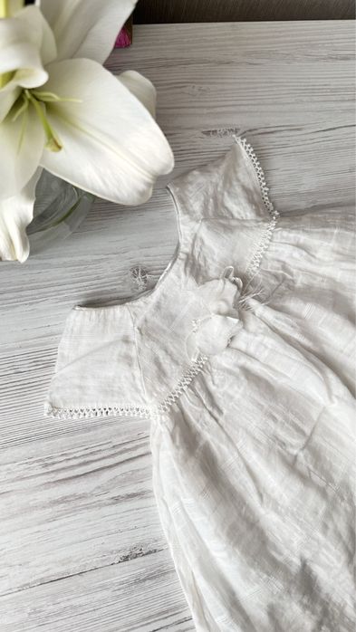 Сукня-боді Caramell біла святкова 80 розмір