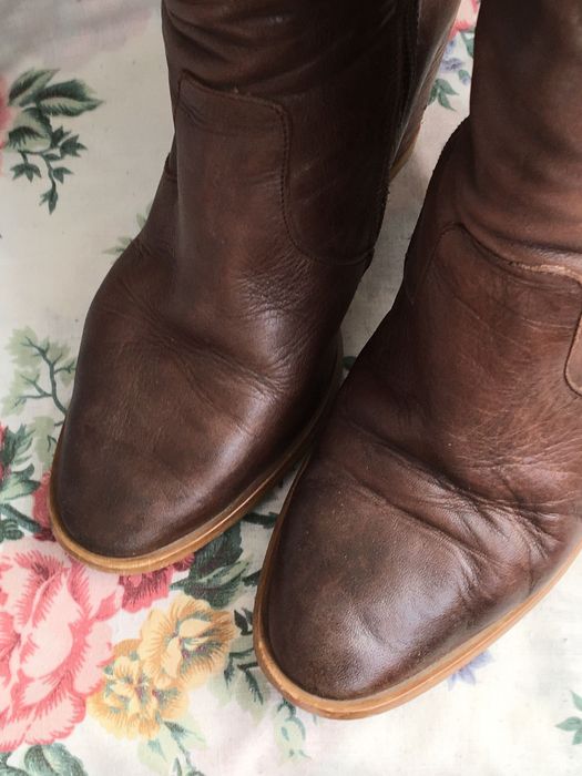 Kozaki vintage, 37, skóra naturalna