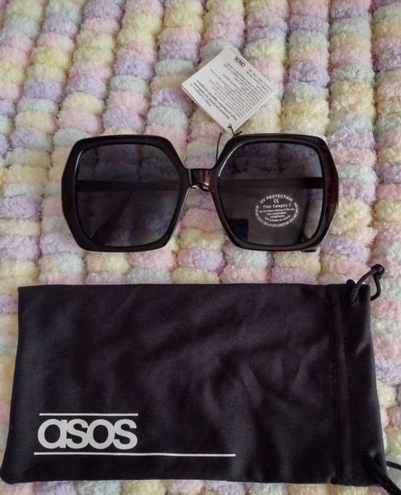 Asos/ Duże okulary przeciwsłoneczne z Londynu, muchy, NOWE