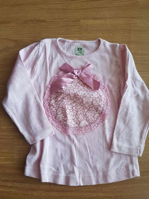 Casaco rosa 18meses e camisola