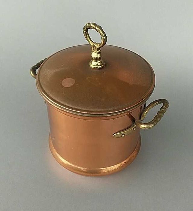 Balde de gelo em cobre, estanhado