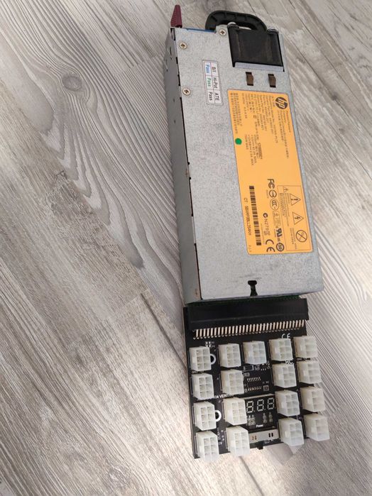 Fonte HP 750W HSTNS-PL29 + Breakout Board 13x PCIe | Ideal Mining