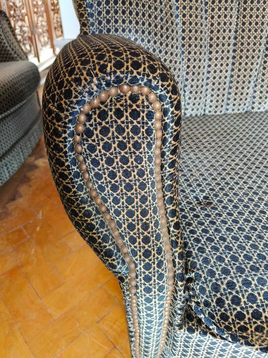 Sofá Veludo + 2 Poltronas